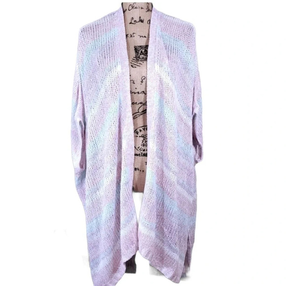 Lane Bryant Women's Plus Draped Open Kimono Cardigan Sweater Size 14/20 Pink New - Picture 1 of 9
